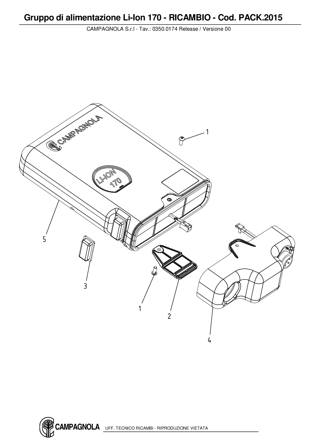 PACK.2015_Gruppo di alimentazione Li-Ion 170 – RICAMBIO